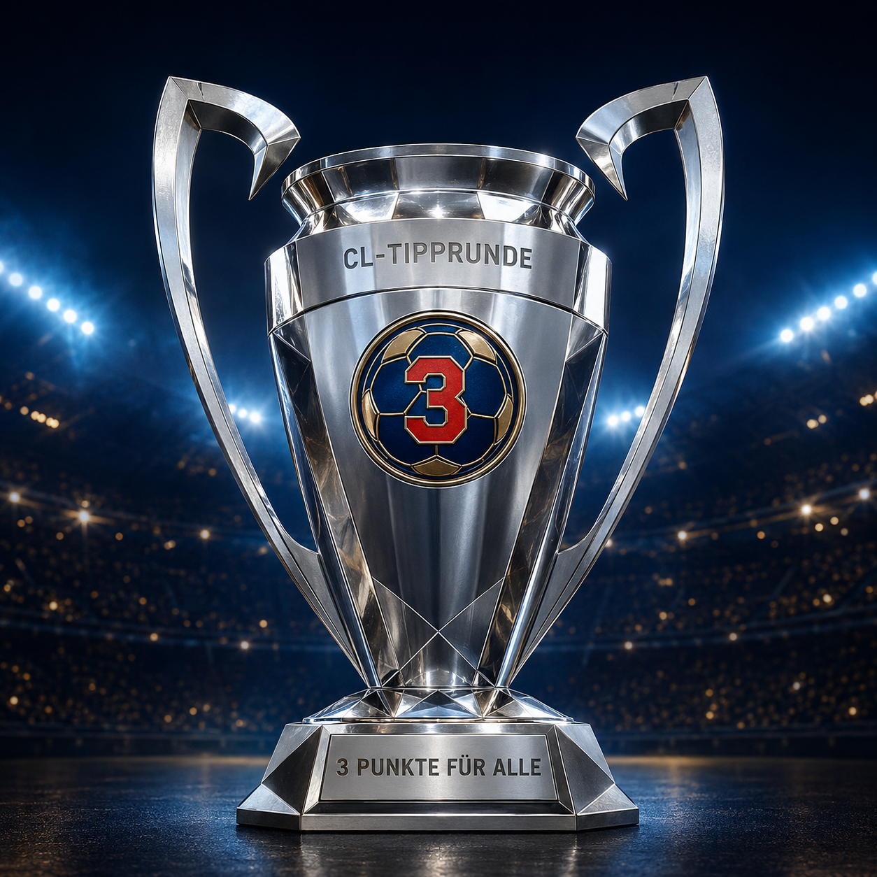 Silberner Pokal der Champions-League-Tipprunde